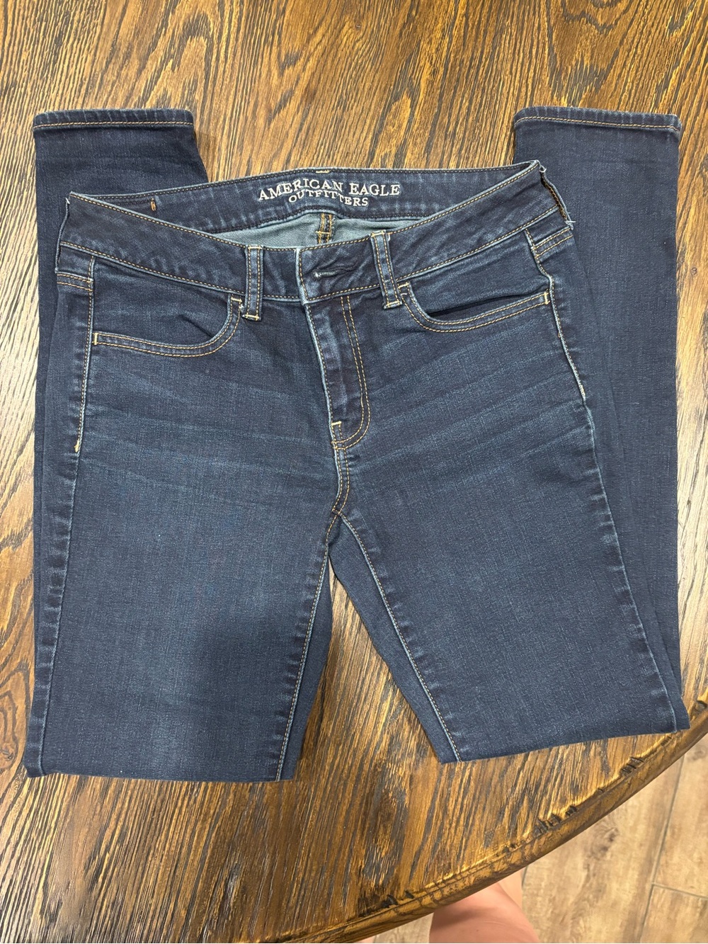 American Eagle Outfitters Dark Indigo Stretch Jeggings - Picture 2 of 3